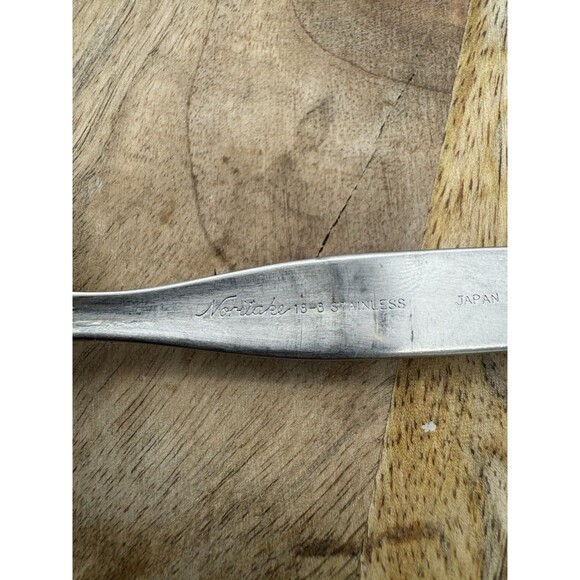 VTG Noritake Wild Ivy Stainless Steel Spoon 7in Flatware Japan 18/8 NTK Set Of 6 - Picture 4 of 6